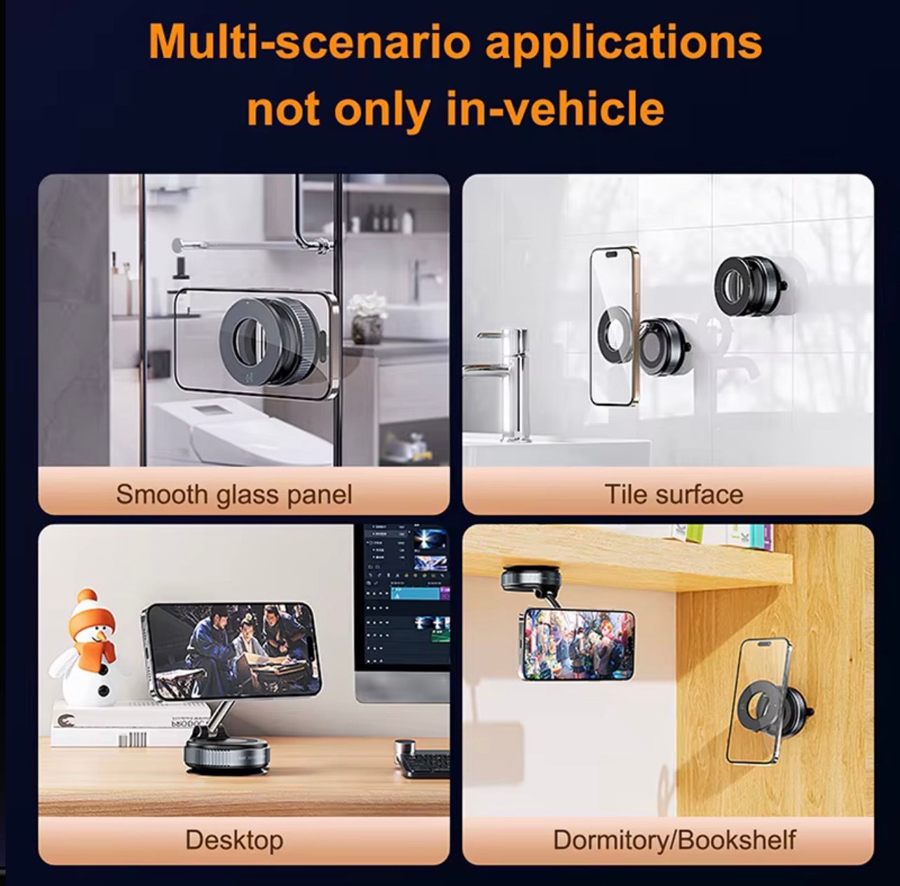 Magnetic Car Navigation Phone Holder Vacuum Sucker