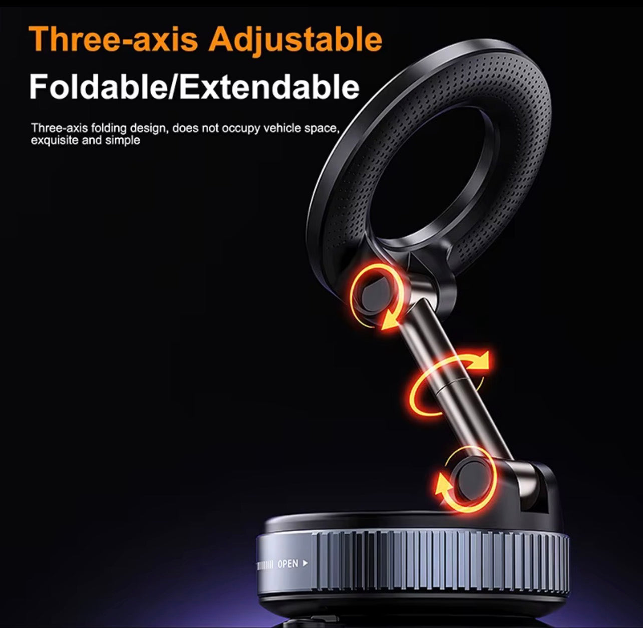 Magnetic Car Navigation Phone Holder Vacuum Sucker