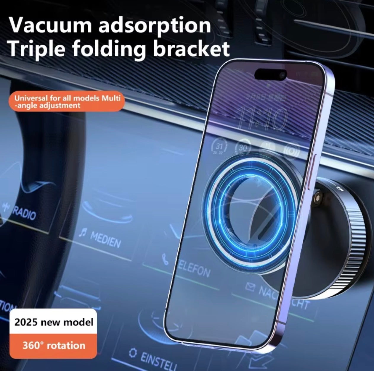 Magnetic Car Navigation Phone Holder Vacuum Sucker